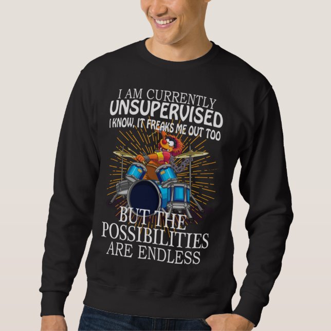 Sudadera Frog drummer I'm unsupervised but possibilities ar (Anverso)