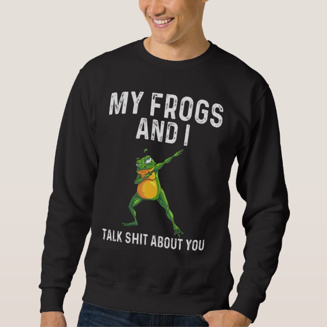 Sudadera Frog For Men Women Dabbing Tadpole Herpetology 1 (Anverso)