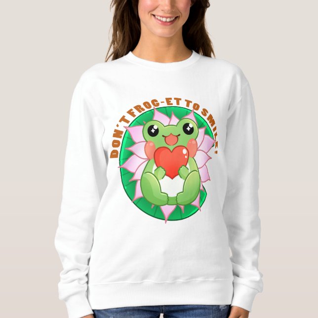 Sudadera Frog Love – Cute Motivational Art (Anverso)