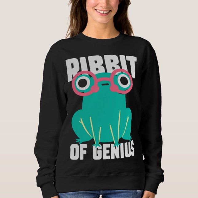 Sudadera Frog Toad  Ribbit of Genius (Anverso)