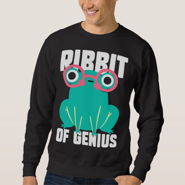 Sudadera Frog Toad  Ribbit of Genius (Anverso)