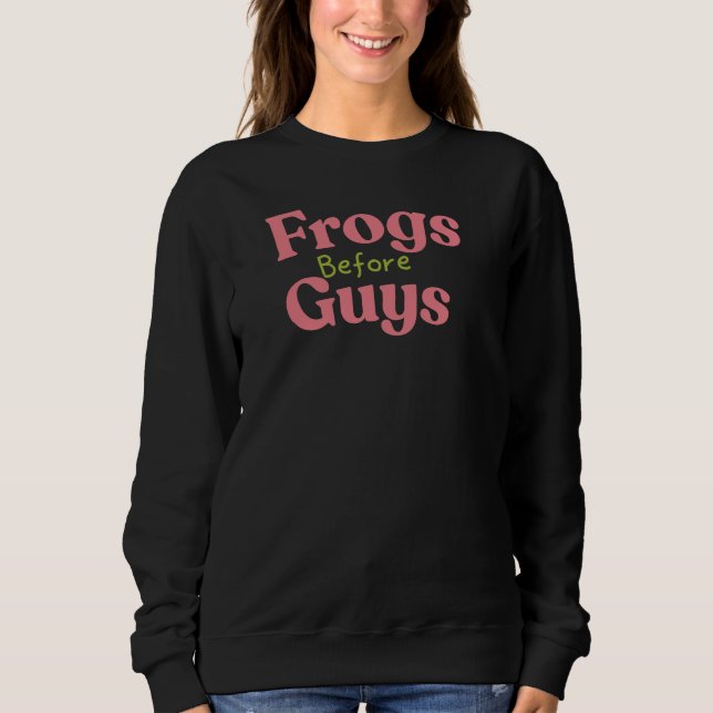 Sudadera Frogs before guys valentine  (Anverso)