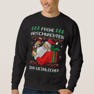 Sudadera Frohe Arschnachten Ihr Weinlochen Red Wine Drink S