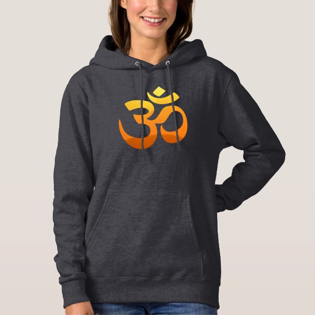 Sudadera Front & Back Yoga Om Mantra Símbolo Sol Mujeres (Anverso)