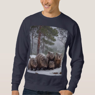 Sudadera Frozen Burrow: Familia Wombat australiana