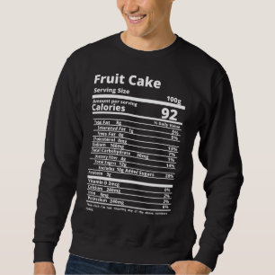 Sudadera Fruit Cake Nutrition Hechos Alimentos Acción de Gr