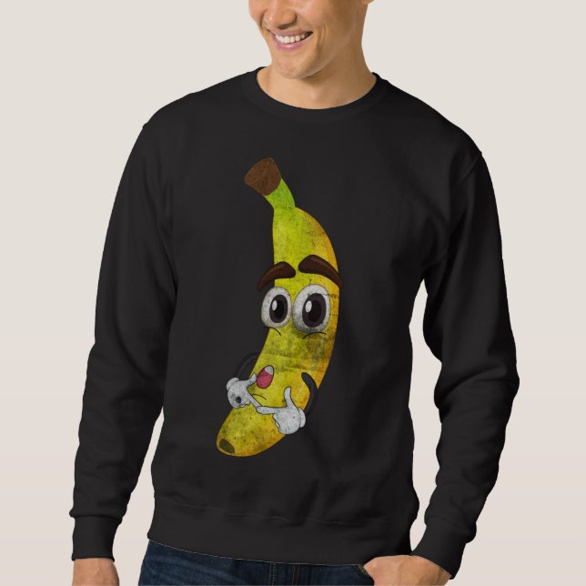Sudadera Fruit Lover Kawaii Personalizado banana Healthy Fo (Anverso)