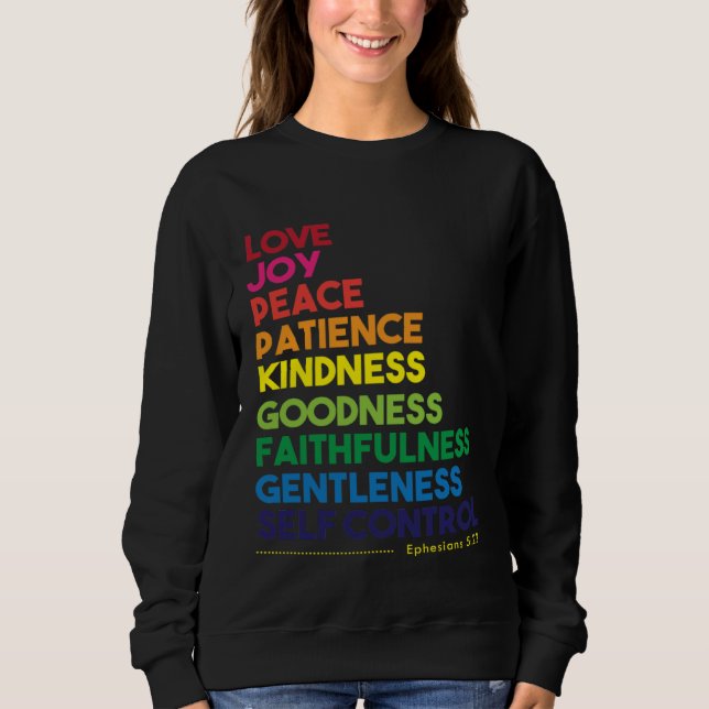 Sudadera Fruit of the Spirit Love Joy Peace Christian (Anverso)