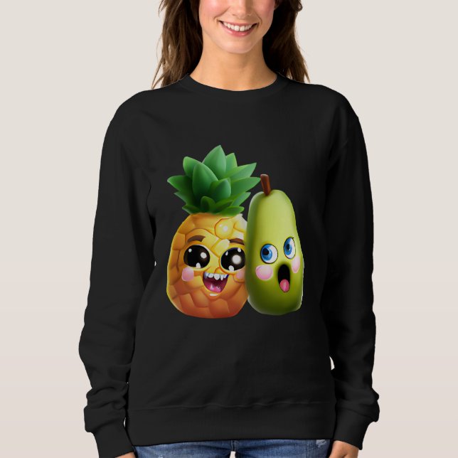 Sudadera Fruity Love  Pear and Pineapple in Love (Anverso)