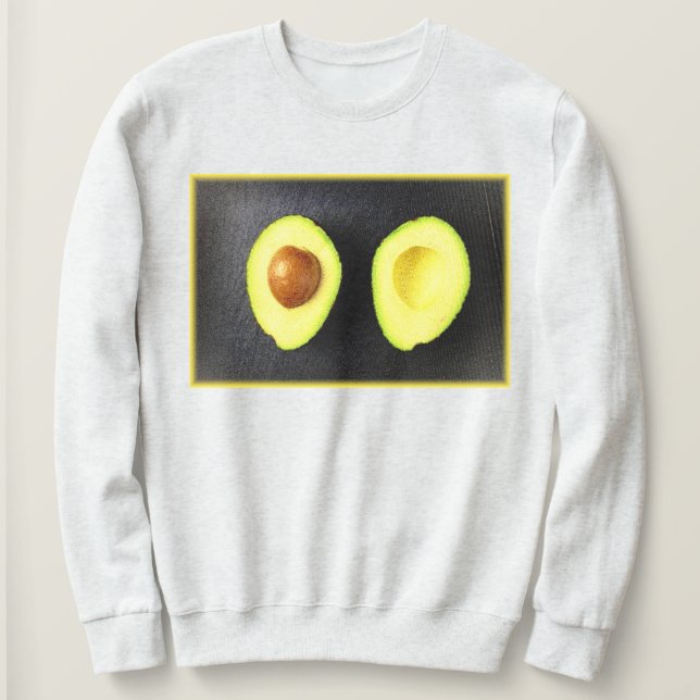 Sudadera "Fruta aguacate" Foto Cute. ¡Hazte con una en Zazz (Anverso del diseño)