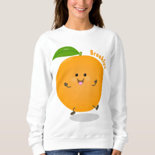 Sudadera Fruta cítrica naranja bailando linda