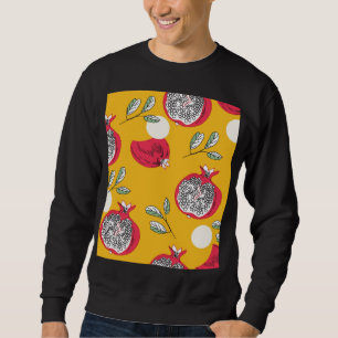 Sudadera Fruta de Garnet: Patrón de Vintage de mano.