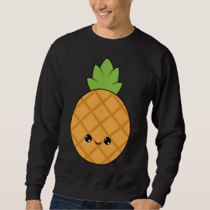 Sudadera fruta de piña linda adorable bonito kawaii sonrisa