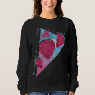 Sudadera Fruta de verano de Berry Rojo Retro de fresa de on