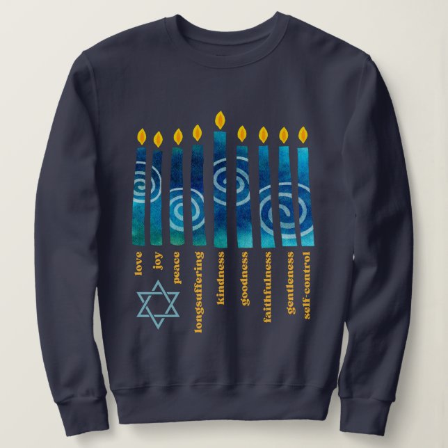 Sudadera Fruta Espiritual de HANUKKAH (Anverso del diseño)