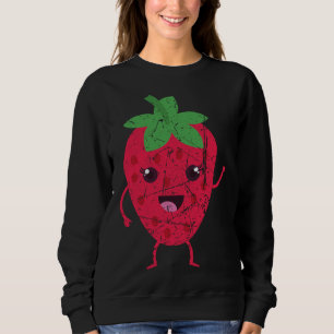 Sudadera Fruta estética japonesa de fresa suave kawaii lo