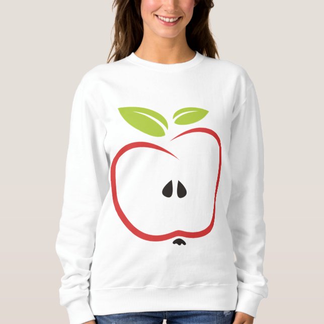 Sudadera Fruta roja saludable de Apple (Anverso)