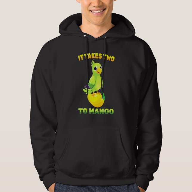 Sudadera Fruta - Se Necesitan Dos Para Mango - Pájaro Loro  (Anverso)