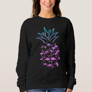 Sudadera Fruta tropical de la piña Flamingo Hawaii