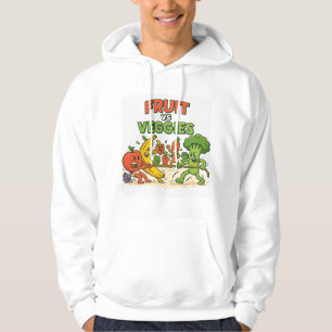 Sudadera Fruta vs Vegetales - Gracioso diseño de Personaliz