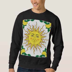 Sudadera Frutas de limón tropical, cara de sol.