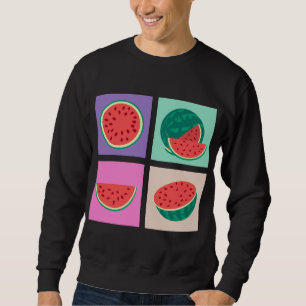 Sudadera Frutas exóticas Pop Art Verano Tropical Agua de va