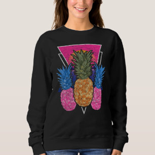 Sudadera Frutas exóticas Synthwave Pineapple Vaporwave Trop