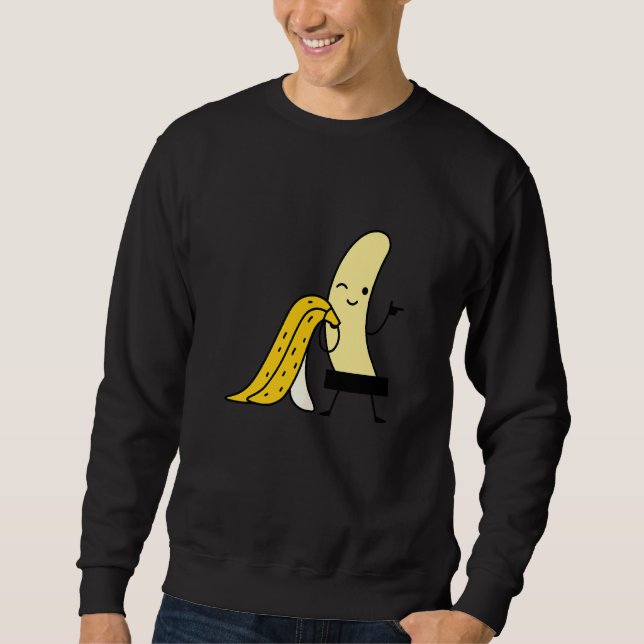 Sudadera Frutas impresas de plátanos amarillos censuradas (Anverso)