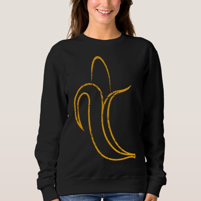 Sudadera Fruto Amante Banana Diseño Minimalista Ba vegetari (Anverso)