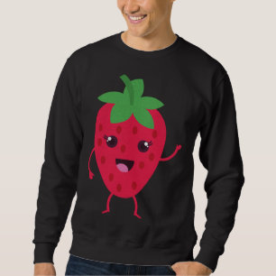 Sudadera Fruto amante Fresa Kawaii Anime Aesth japonés