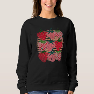Sudadera Fruto de Berry Rojo Retro Cottagecore Fresa