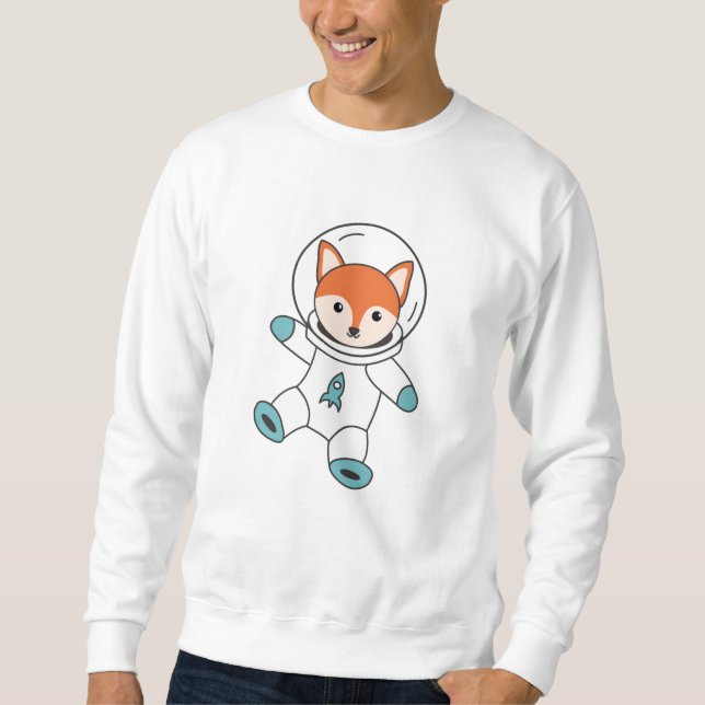 Sudadera Fuchs vuela En El Espacio Como Un Cohete Astronaut (Anverso)