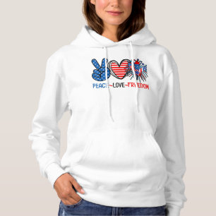 Sudadera Fuego De Bandera De Ee.Uu. 4 De Julio Con La Liber