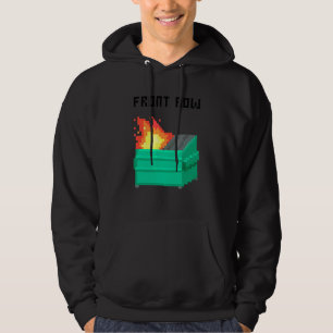 Sudadera Fuego de basurero de la fila delantera de 8 bits