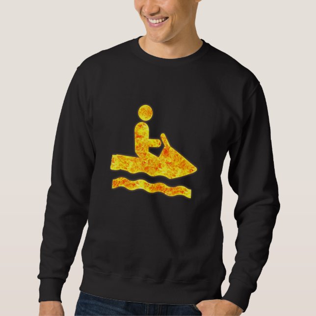 Sudadera Fuego de Jetski Jet Ski Surfing Flames (Anverso)