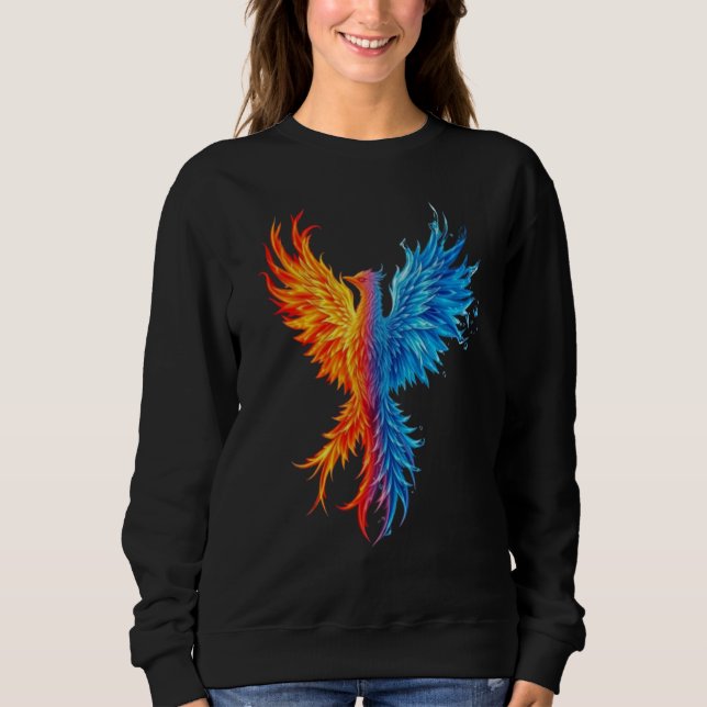 Sudadera "Fuego y Hielo" Phoenix Rising para mujer (Anverso)