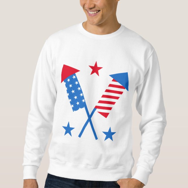 Sudadera Fuegos artificiales de la bandera estadounidense (Anverso)