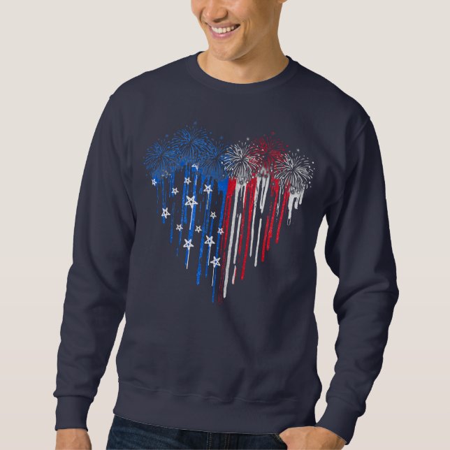Sudadera Fuegos artificiales despojando al patriota de band (Anverso)