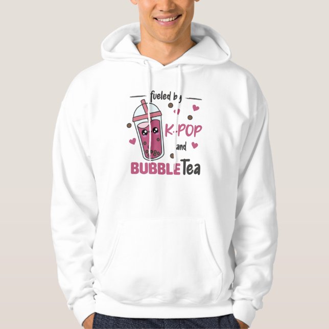Sudadera Fueled By K-Pop And Bubble Tea Kawaii Boba Tea (Anverso)