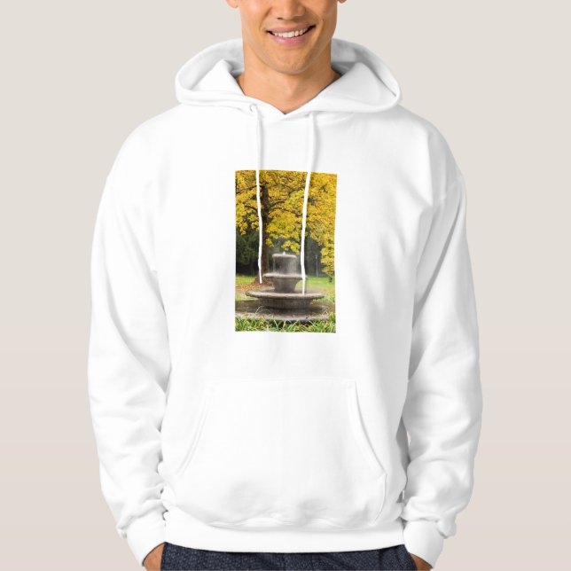 Sudadera Fuente por un árbol en otoño, Alemania (Anverso)