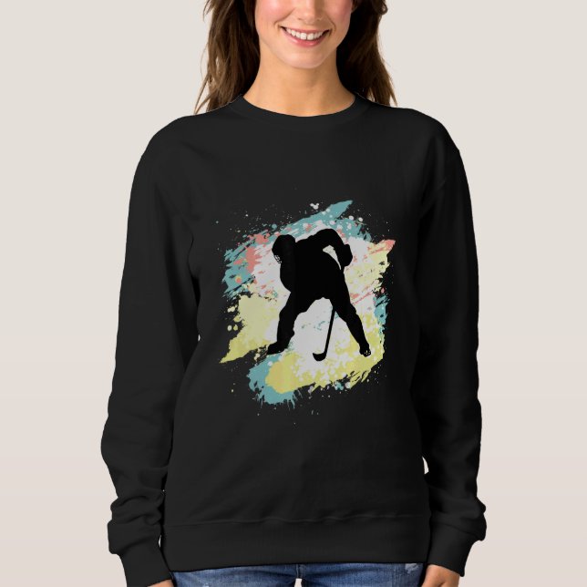 Sudadera Fuerte Jugador De Hockey Sobre Hielo Para Deportes (Anverso)