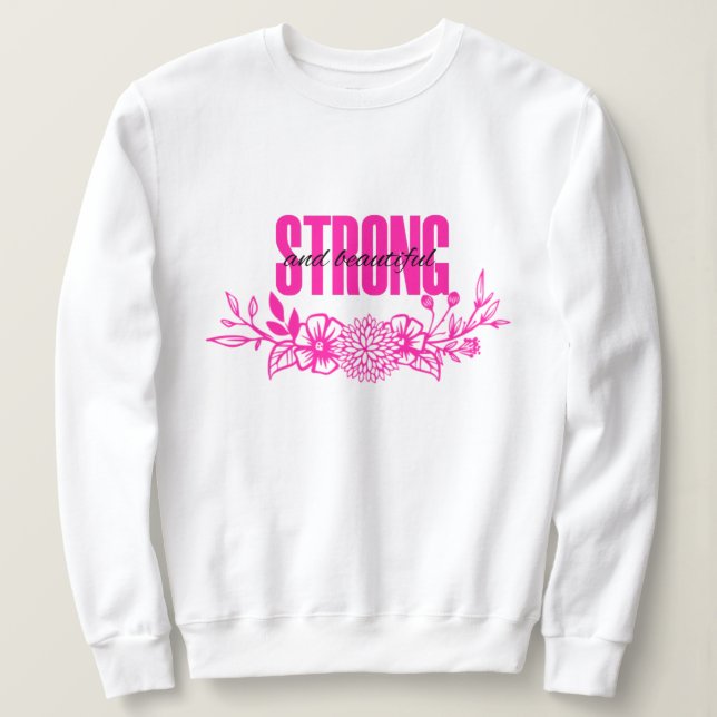 Sudadera Fuerte y Hermoso (Anverso del diseño)