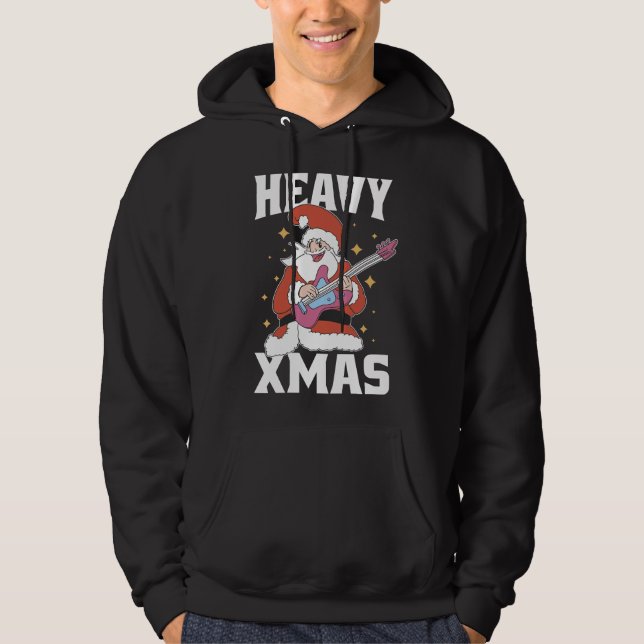 Sudadera Fuertes navidades Metalizado tocando guitarra (Anverso)