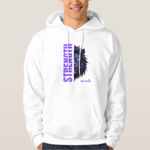 Sudadera Fuerza en León Fe y Emblema Cruzado
