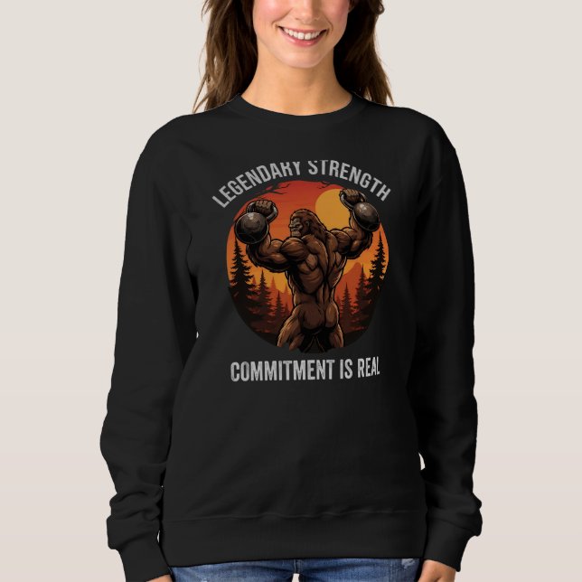 Sudadera Fuerza Legendaria El Compromiso Es Real | Vida de  (Anverso)
