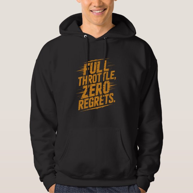 Sudadera Full Throttle Zero Regrets Distressed Typography (Anverso)