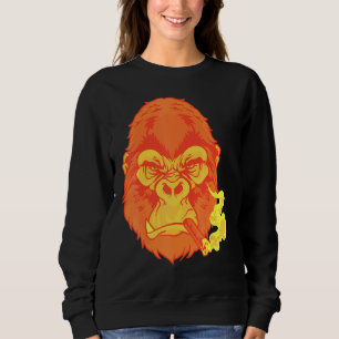 Sudadera Fumar cigarro significa lucir gorila Naranja para