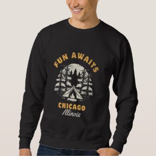 Sudadera Fun Awaits Vacation Chicago Illinois