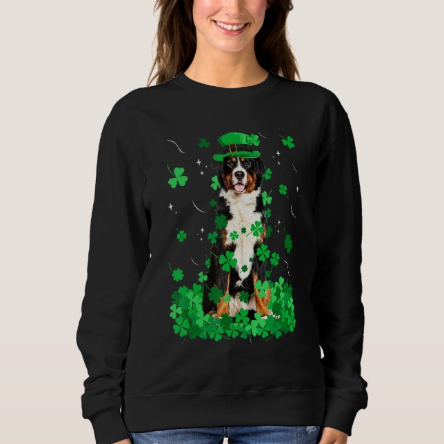 Sudadera Fun Bernese Mountain Dog St Patrick S Day Irish Sh (Anverso)