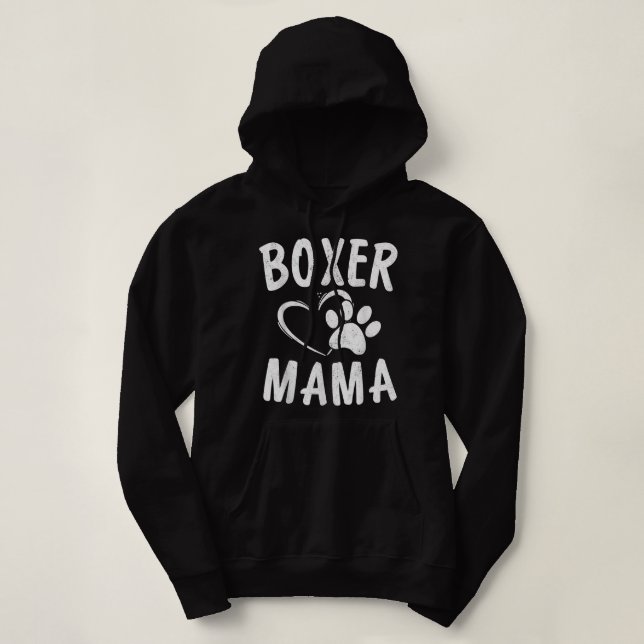 Sudadera Fun Boxer Mama Gift Dog Lover Apparel Mascota Boxe (Diseño del anverso)